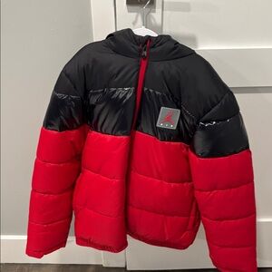 Jordan Black and Red Logo Jacket